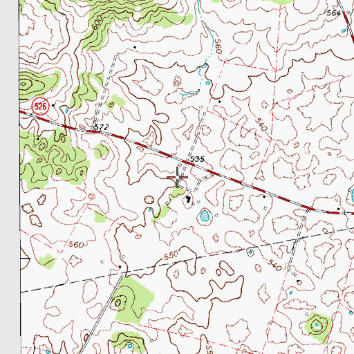 Topographic Map of WDNS-FM (Bowling Green), KY