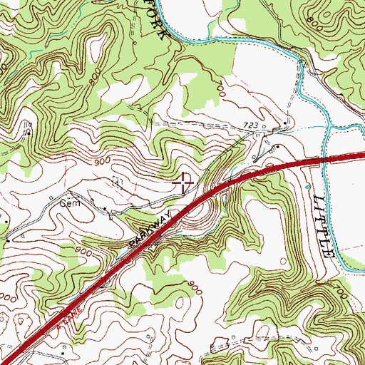 Topographic Map of WKNK-FM (Edmonton), KY