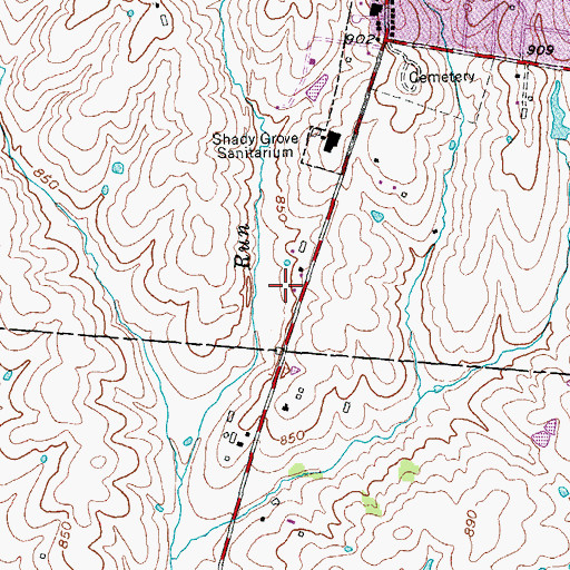 Topographic Map of WKXF-FM (Eminence), KY
