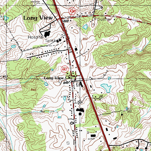 Topographic Map of WASE-FM (Fort Knox), KY