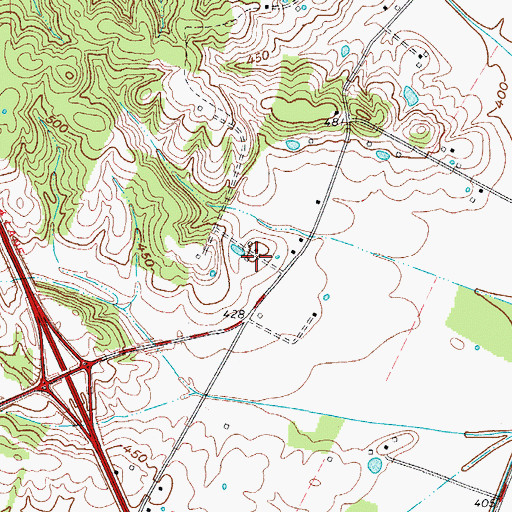 Topographic Map of WSOF-FM (Madisonville), KY