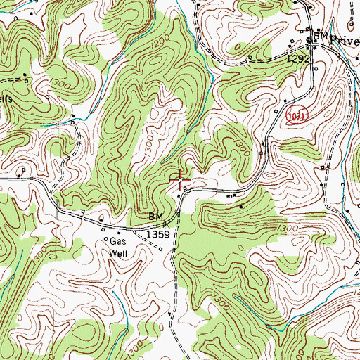 Topographic Map of WWAG-FM (McKee), KY