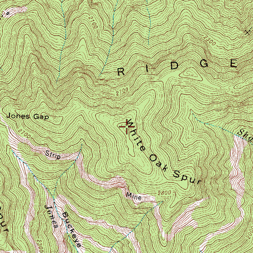 Topographic Map of WMIK-FM (Middlesboro), KY