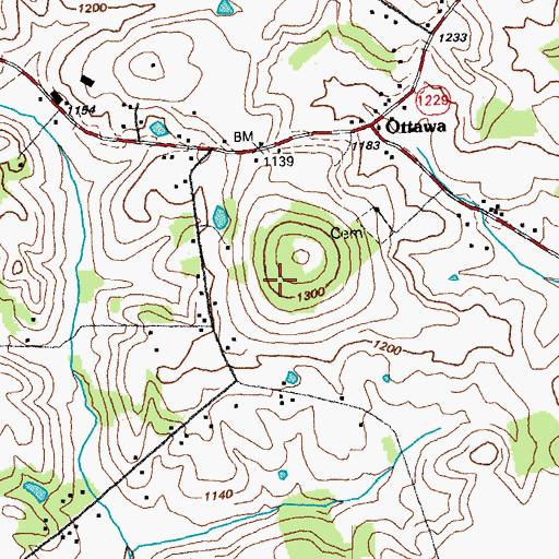 Topographic Map of WXJJ-FM (Mount Vernon), KY