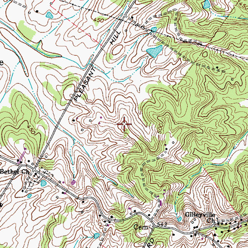 Topographic Map of WSTO-FM (Owensboro), KY