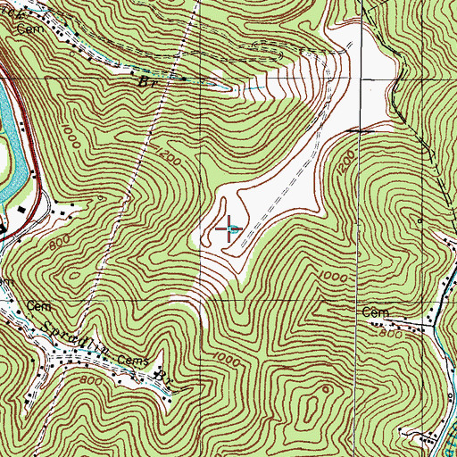 Topographic Map of WQHY-FM (Prestonsburg), KY