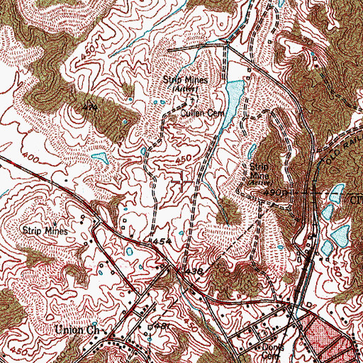 Topographic Map of WHRZ-FM (Providence), KY