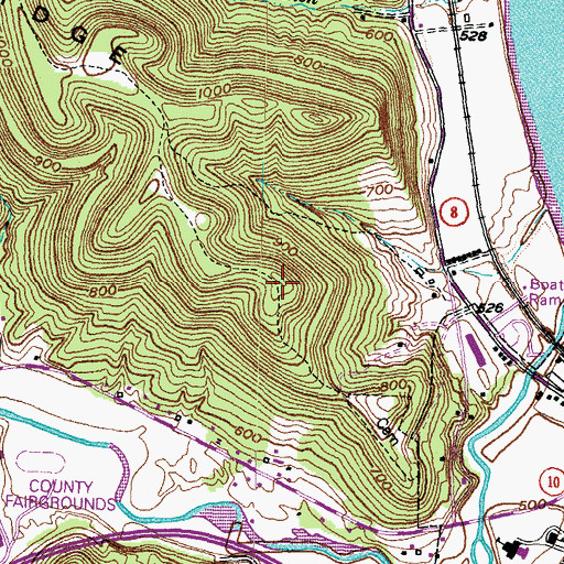 Topographic Map of WKKS-FM (Vanceburg), KY