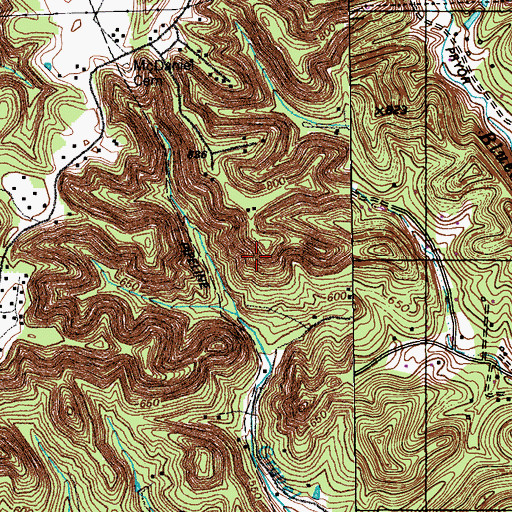 Topographic Map of WBNA-TV (Louisville), KY