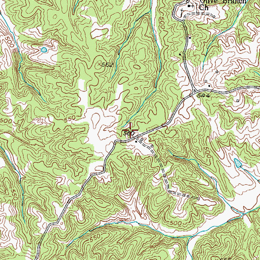 Topographic Map of WLCN-TV (Madisonville), KY