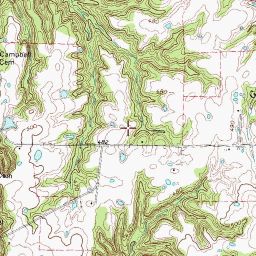 Topographic Map of WDKA-TV (Paducah), KY