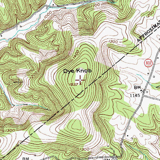 Topographic Map of WKSO-TV (Somerset), KY