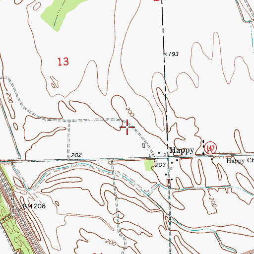Topographic Map of McDaniels Farm, AR