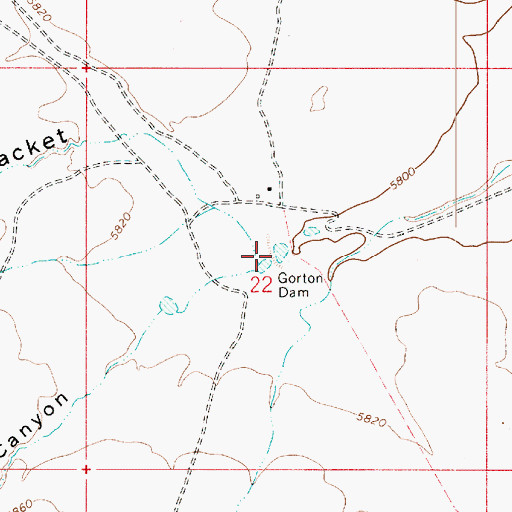 Topographic Map of Gorton Dam, AZ