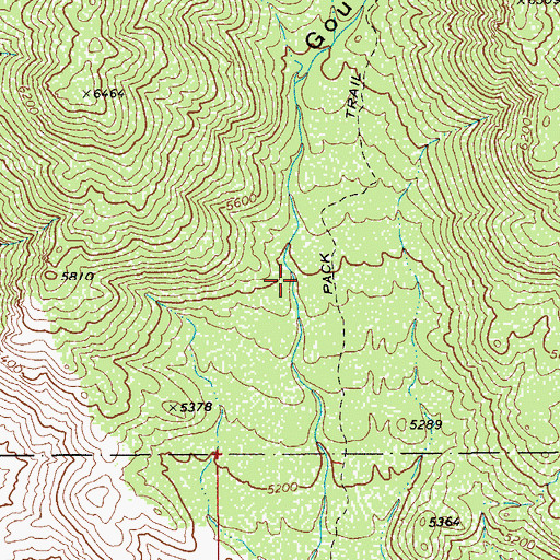 Topographic Map of Goudy Canyon, AZ