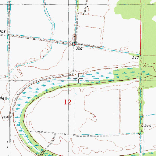 Topographic Map of McGregor Brake, AR