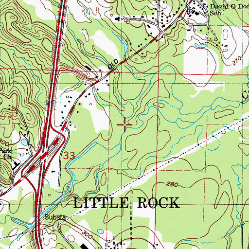 Topographic Map of McHenry Creek, AR