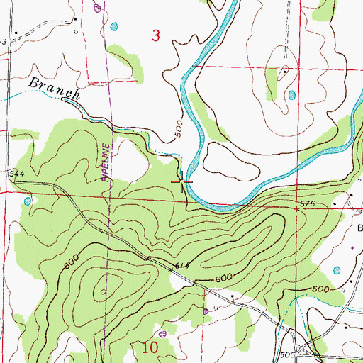 Topographic Map of McJunkins Branch, AR