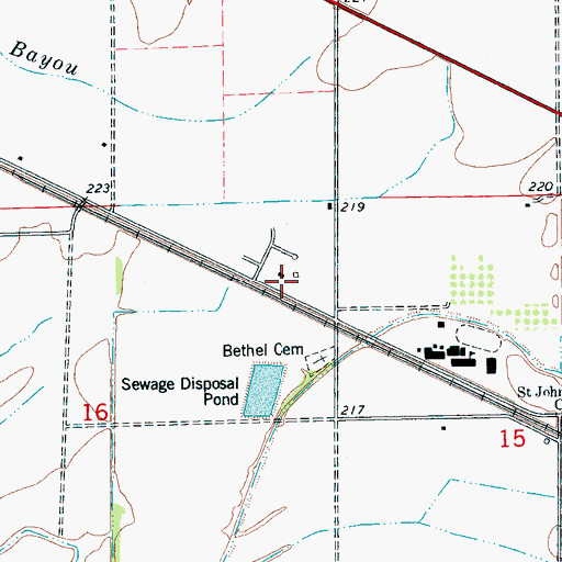 Topographic Map of McNeil School, AR