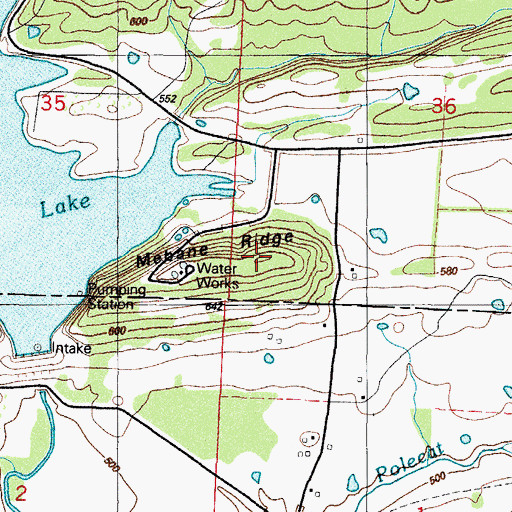 Topographic Map of Mebane Ridge, AR
