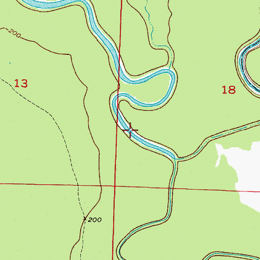 Topographic Map of Mercer Bayou, AR