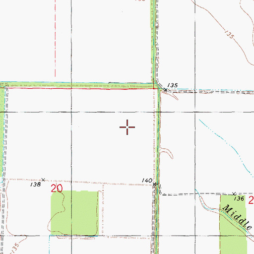 Topographic Map of Middle Coon Bayou, AR