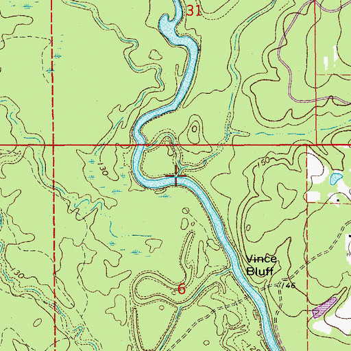 Topographic Map of Mill Branch, AR