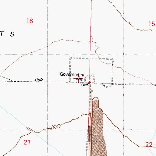 Topographic Map of Government Well, AZ
