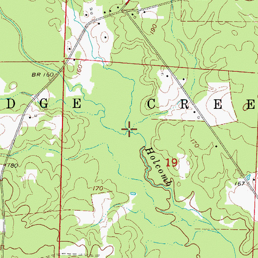 Topographic Map of Mill Creek, AR