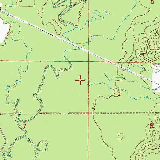 Topographic Map of Mill Creek, AR
