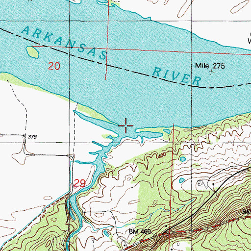 Topographic Map of Mill Creek, AR