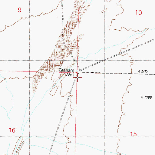 Topographic Map of Graham Well, AZ