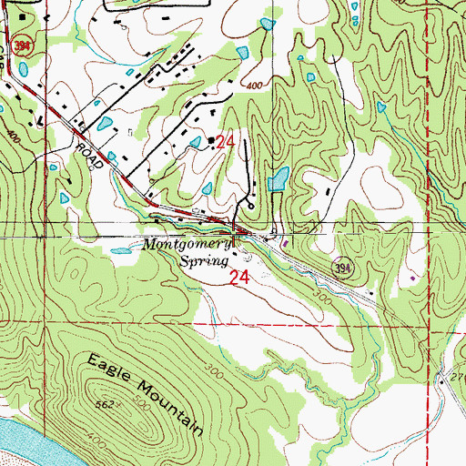 Topographic Map of Montgomery Spring, AR