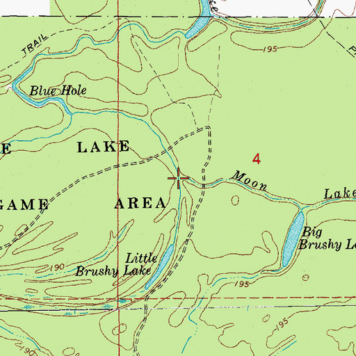 Topographic Map of Moon Lake Slough, AR