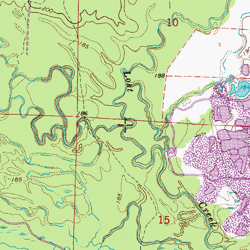 Topographic Map of Moores Slough, AR