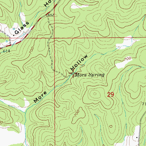 Topographic Map of More Spring, AR