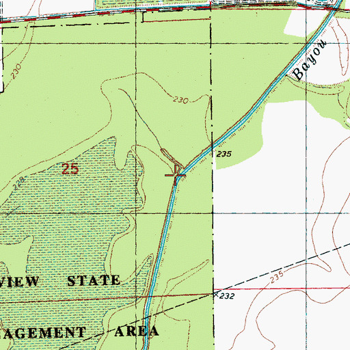 Topographic Map of Morgan Slough, AR