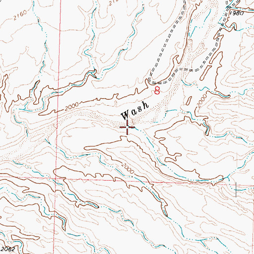 Topographic Map of Grand Gulch Wash, AZ