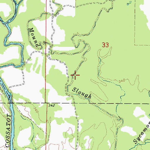Topographic Map of Mound Slough, AR
