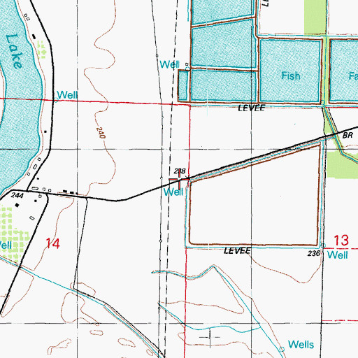 Topographic Map of Mount Hope Church, AR