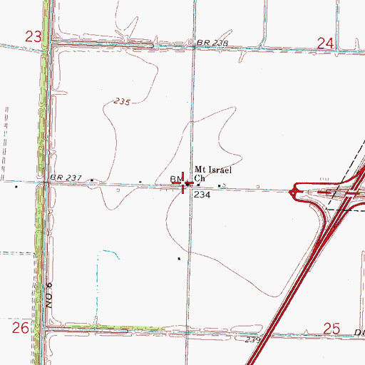 Topographic Map of Mount Israel Church, AR