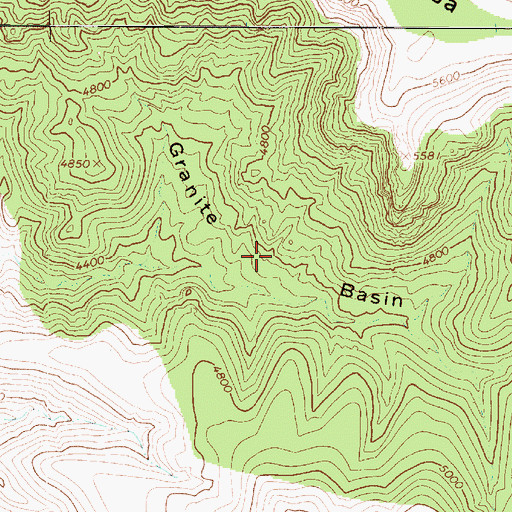 Topographic Map of Granite Basin, AZ