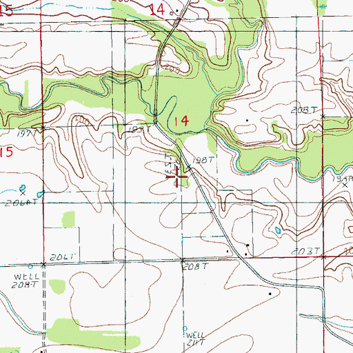 Topographic Map of Mount Olive Church, AR