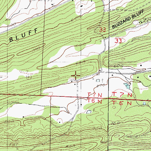 Topographic Map of Mount Olive Church, AR