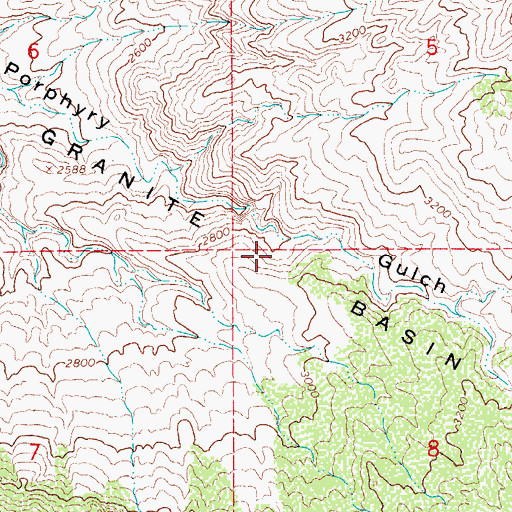 Topographic Map of Granite Basin, AZ