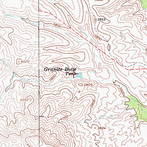 Topographic Map of Granite Butte Tank, AZ