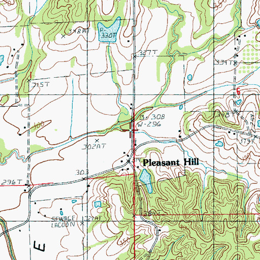 Topographic Map of Mount Pisgah Church, AR