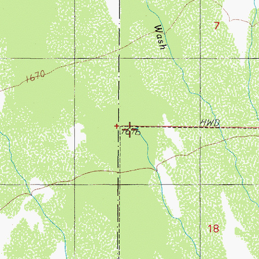 Topographic Map of Aguirre Wash, AZ