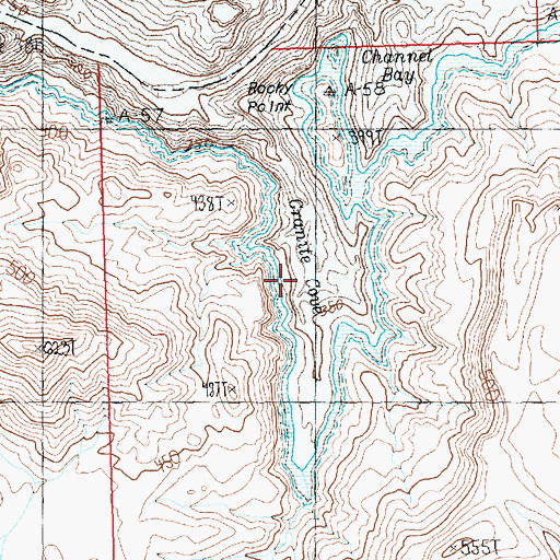 Topographic Map of Granite Cove, AZ