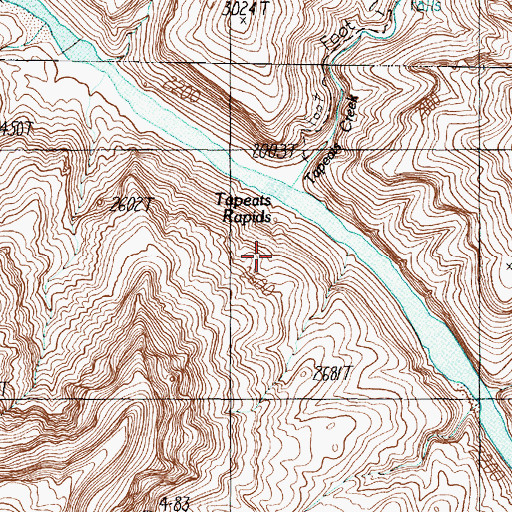 Topographic Map of Granite Gorge, AZ